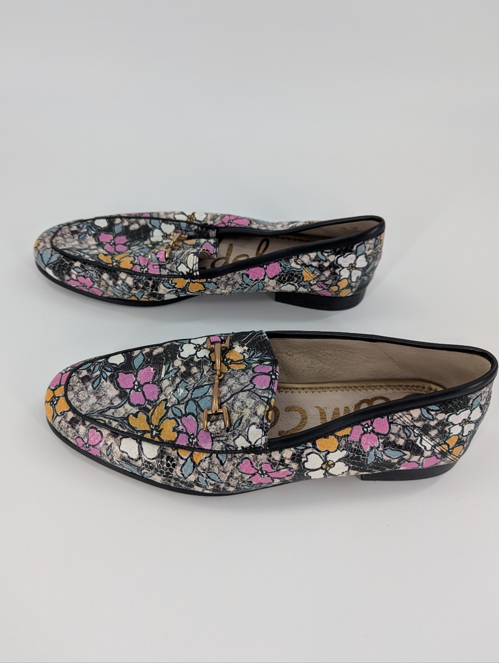 Sam Edelman Loraine Floral Python Bit Loafers Office Workwear 6 Feminine Slip On - Picture 1 of 9